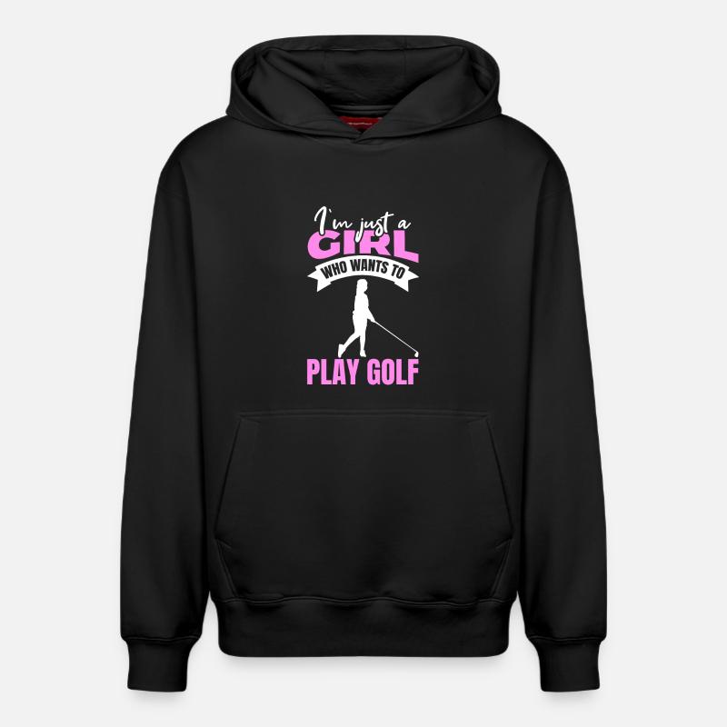 Golfeuses - Sweat à capuche unisexe décontracté en coton biologique – de SPREAD - noir