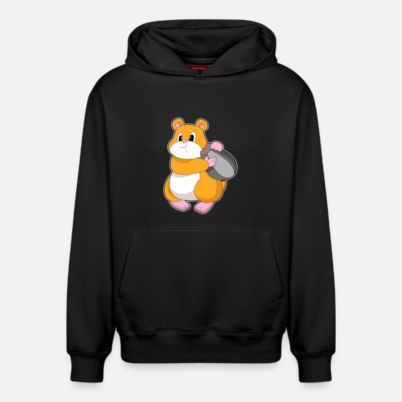 Hamster Noyer - Sweat à capuche unisexe décontracté en coton biologique – de SPREAD - noir
