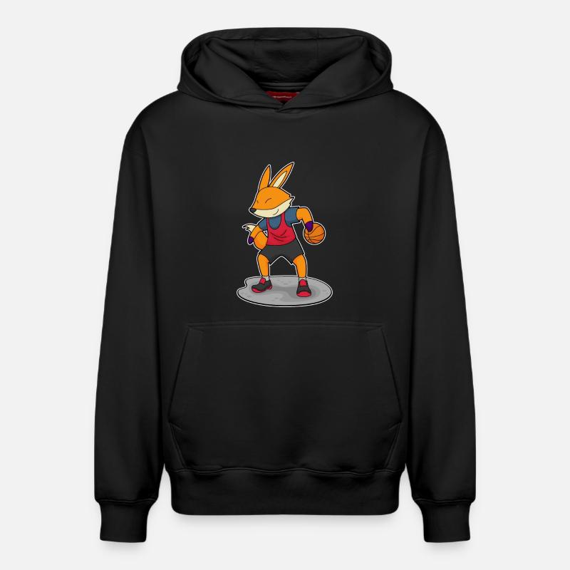Fuchs Basketteur Basketteur - Sweat à capuche unisexe décontracté en coton biologique – de SPREAD - noir
