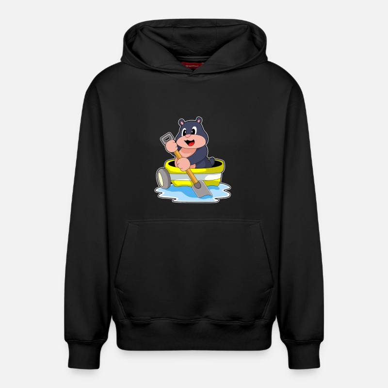 Petite Bateau Mole - Sweat à capuche unisexe décontracté en coton biologique – de SPREAD - noir