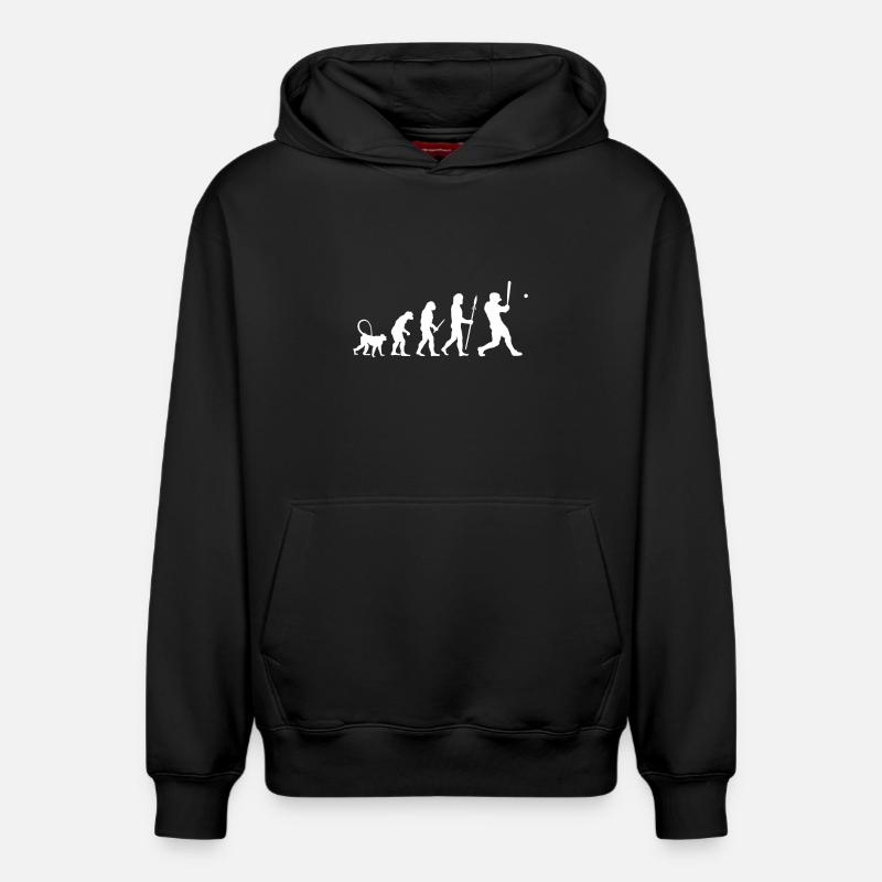 Evolution of baseball - Relaxed Unisex Organic Hoodie – by SPREAD - black