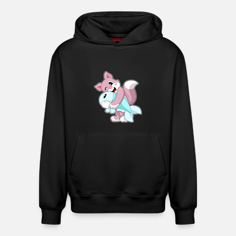 Poisson-chat - Sweat à capuche unisexe décontracté en coton biologique – de SPREAD - noir