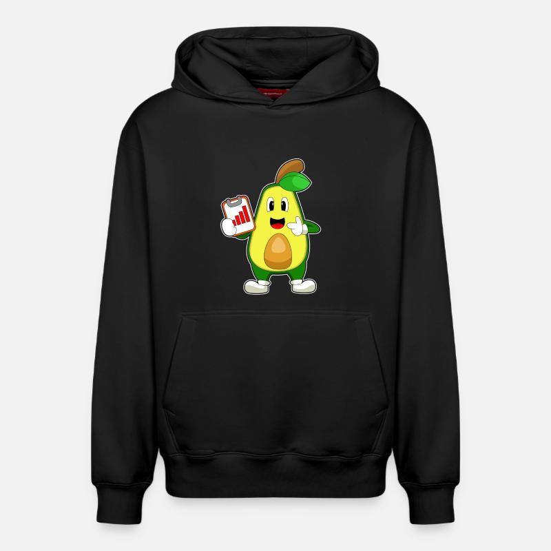 Avocat Secrétaire Graphique - Sweat à capuche unisexe décontracté en coton biologique – de SPREAD - noir