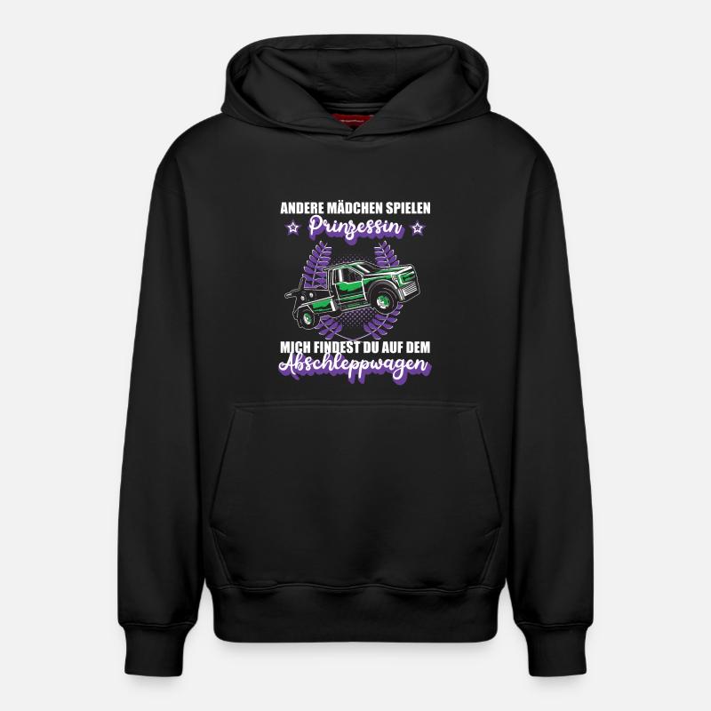 Abschleppwagen Abschleppdienst Mädchen Geschenk - Relaxed Unisex Organic Hoodie – von SPREAD - Schwarz