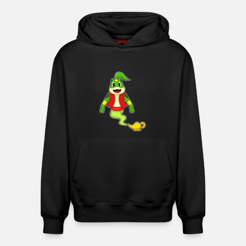 Génie grenouille - Sweat à capuche unisexe décontracté en coton biologique – de SPREAD - noir