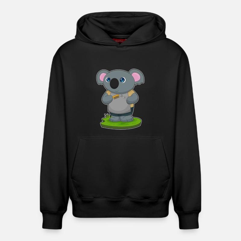 Koala Coiffeur Ciseaux Peigne - Sweat à capuche unisexe décontracté en coton biologique – de SPREAD - noir