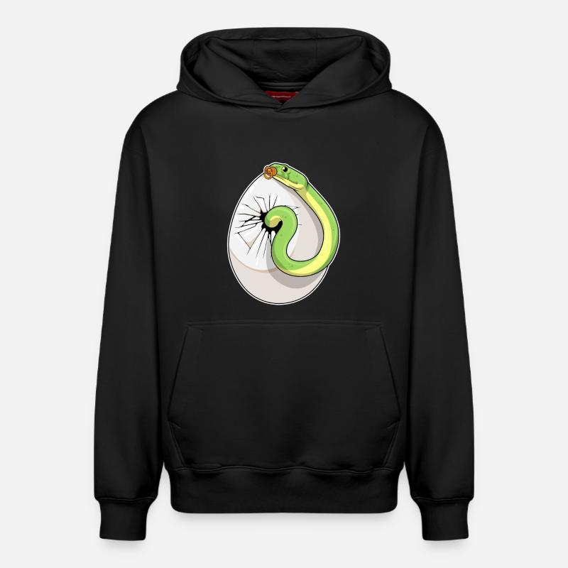 Sucette d’oeuf de serpent - Sweat à capuche unisexe décontracté en coton biologique – de SPREAD - noir