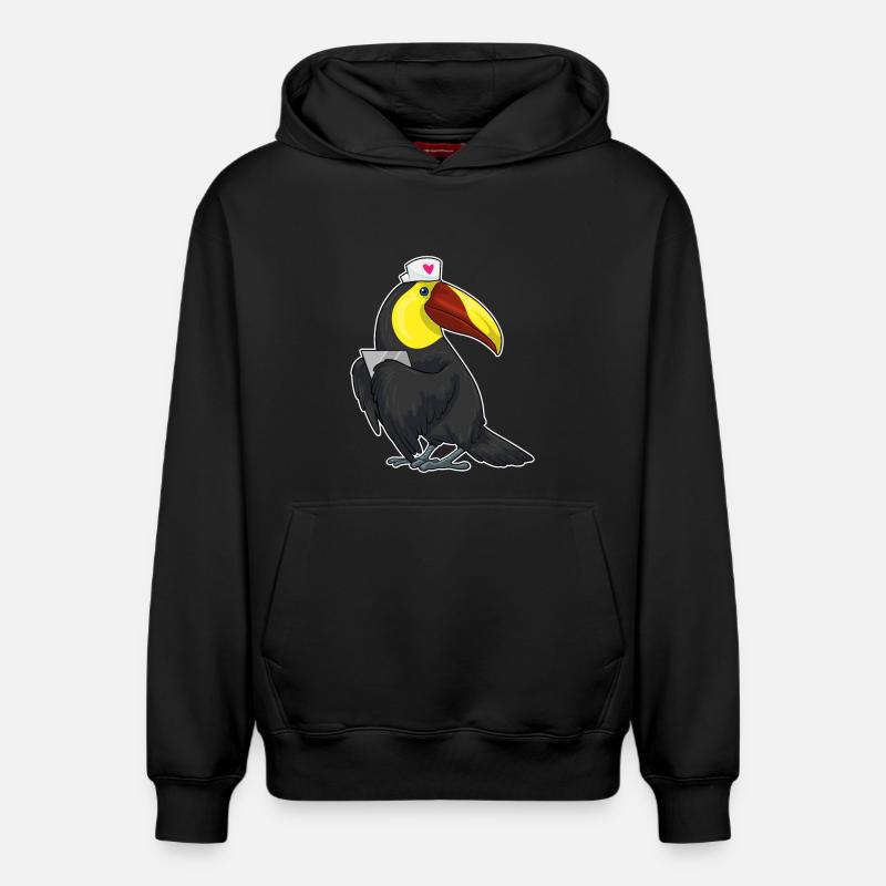 Bloc-notes de Toucan Nurse - Sweat à capuche unisexe décontracté en coton biologique – de SPREAD - noir