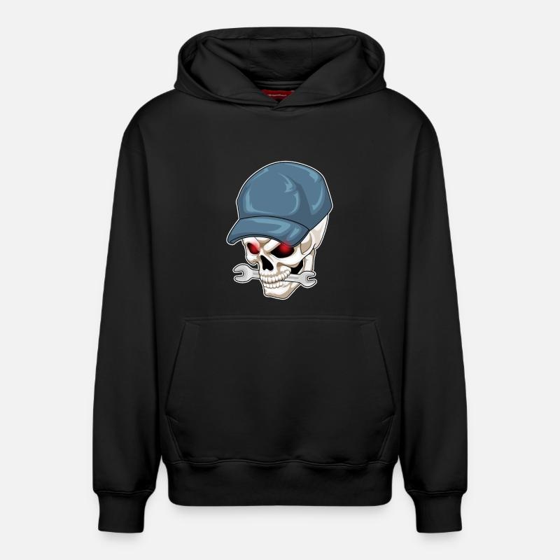 Clé Skull Craftsman - Sweat à capuche unisexe décontracté en coton biologique – de SPREAD - noir