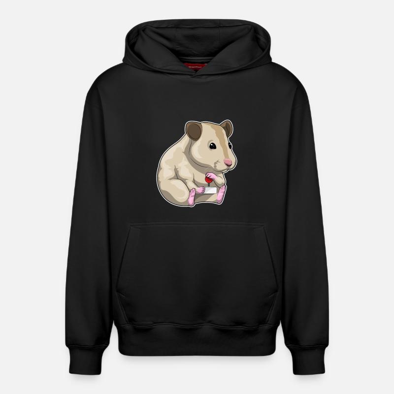 Hamster Gamer Controller - Relaxed Unisex Organic Hoodie – von SPREAD - Schwarz