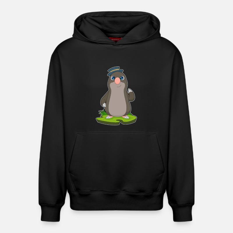 Mole Hat - Relaxed Unisex Organic Hoodie – by SPREAD - black