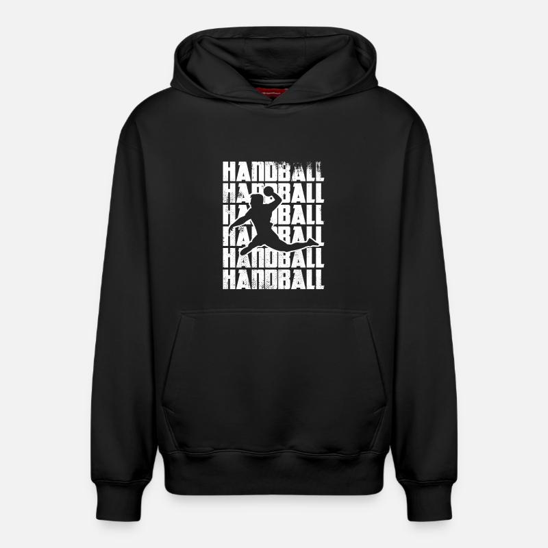 Drôle de handball - Sweat à capuche unisexe décontracté en coton biologique – de SPREAD - noir