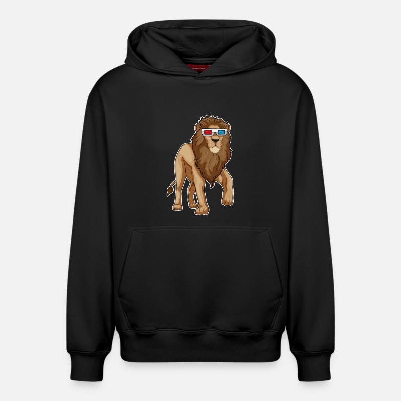 Lunettes Lion - Sweat à capuche unisexe décontracté en coton biologique – de SPREAD - noir
