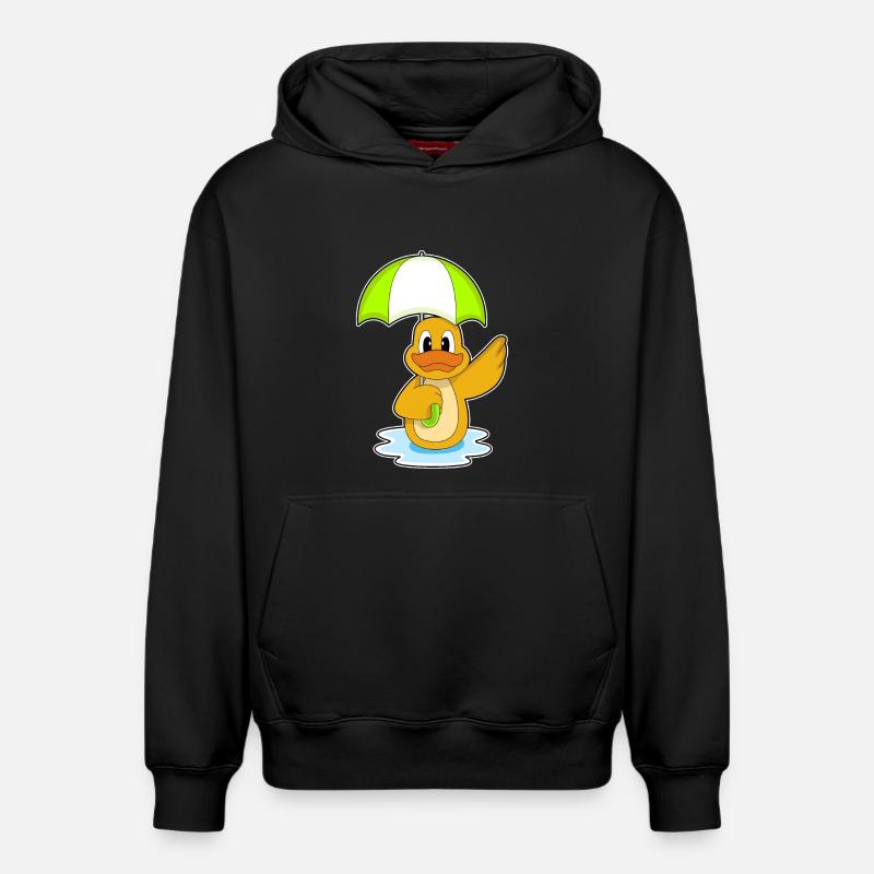Parapluie de canard - Sweat à capuche unisexe décontracté en coton biologique – de SPREAD - noir