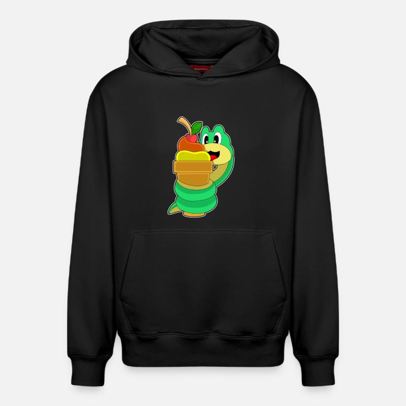 Crème glacée gaufre serpent - Sweat à capuche unisexe décontracté en coton biologique – de SPREAD - noir