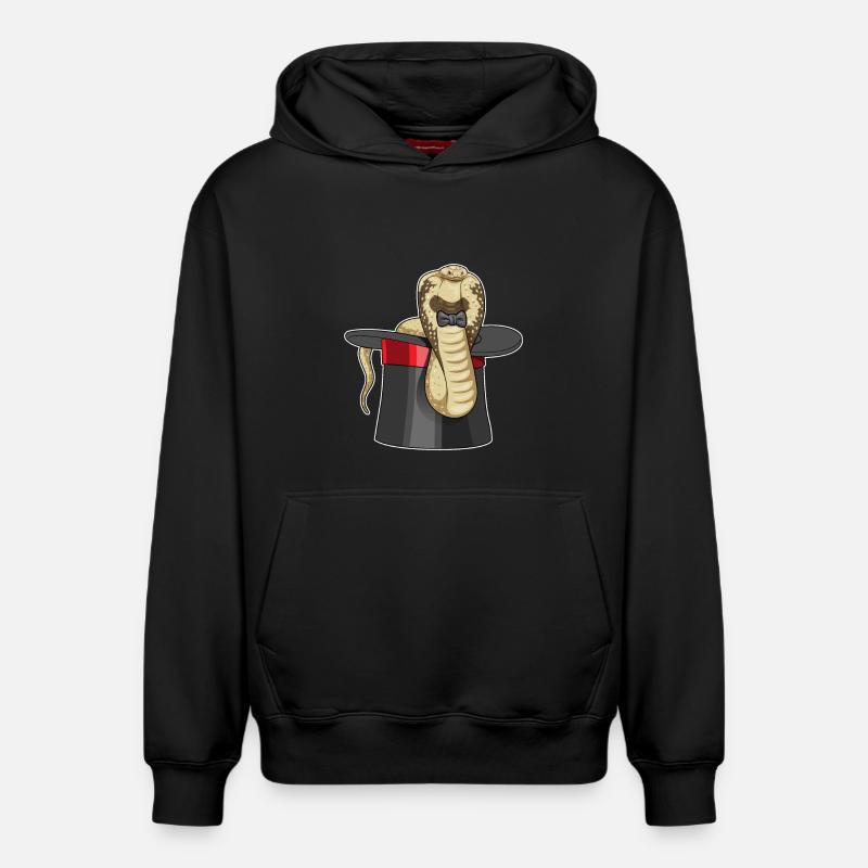 Cylindre Snake Wizard - Sweat à capuche unisexe décontracté en coton biologique – de SPREAD - noir