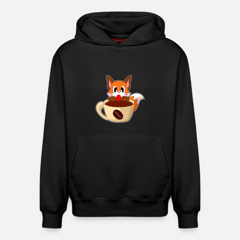 Tasse à café Fox - Sweat à capuche unisexe décontracté en coton biologique – de SPREAD - noir