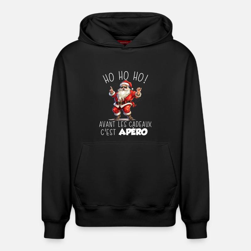 Pull Moche De Noël - Sweat à capuche unisexe décontracté en coton biologique – de SPREAD - noir