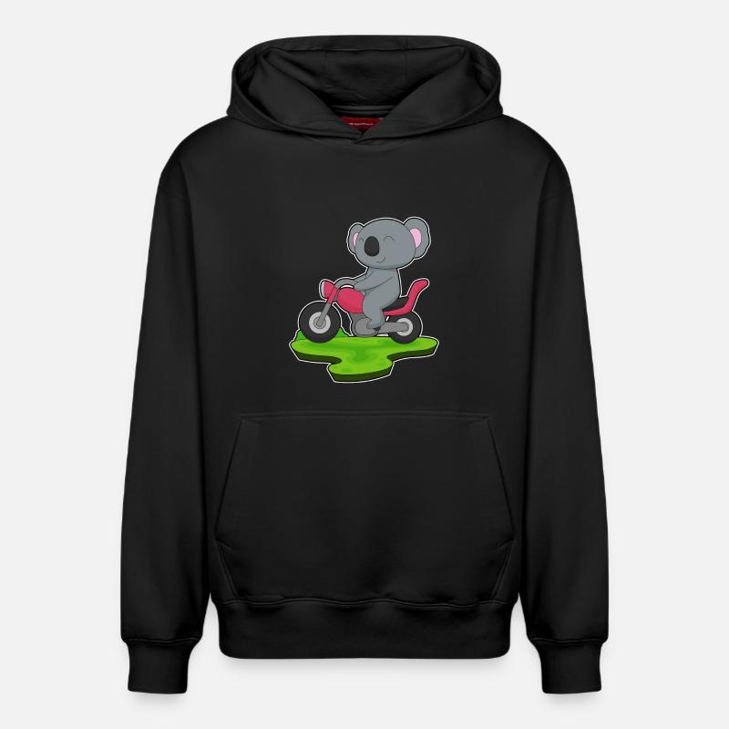 Moto Koala - Sweat à capuche unisexe décontracté en coton biologique – de SPREAD - noir