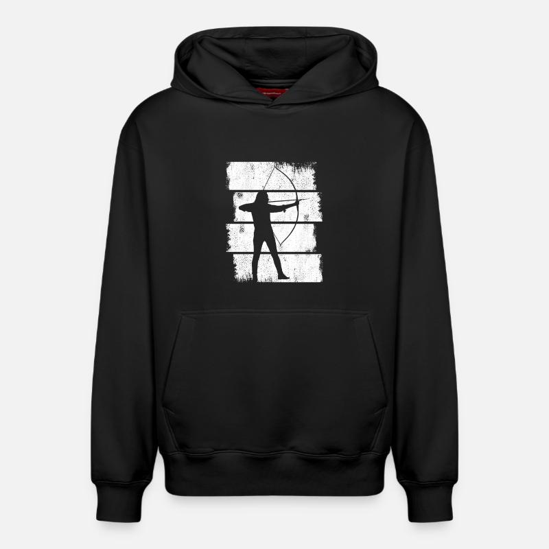 Archer - Sweat à capuche unisexe décontracté en coton biologique – de SPREAD - noir