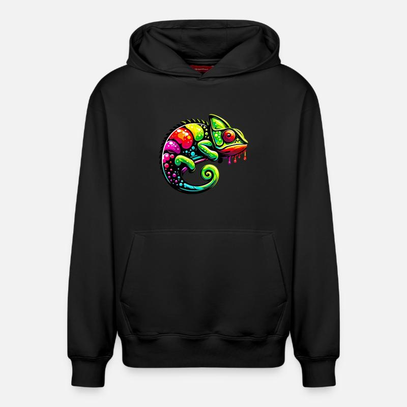 Caméléon - Sweat à capuche unisexe décontracté en coton biologique – de SPREAD - noir