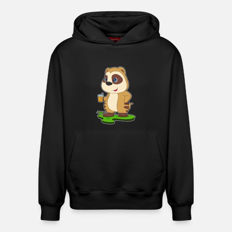 Jus de suricate - Sweat à capuche unisexe décontracté en coton biologique – de SPREAD - noir