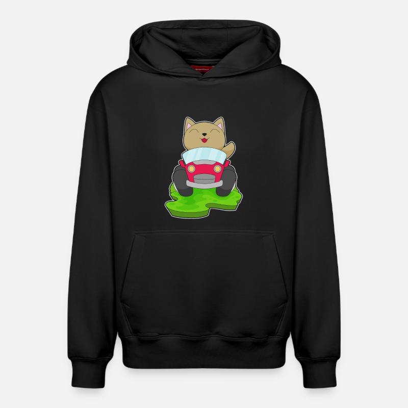 Voiture de chat - Sweat à capuche unisexe décontracté en coton biologique – de SPREAD - noir