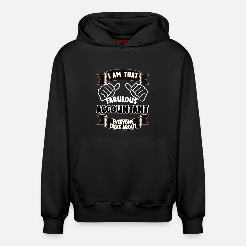 Comptable Drôle Dicton Cadeau - Sweat à capuche unisexe décontracté en coton biologique – de SPREAD - noir