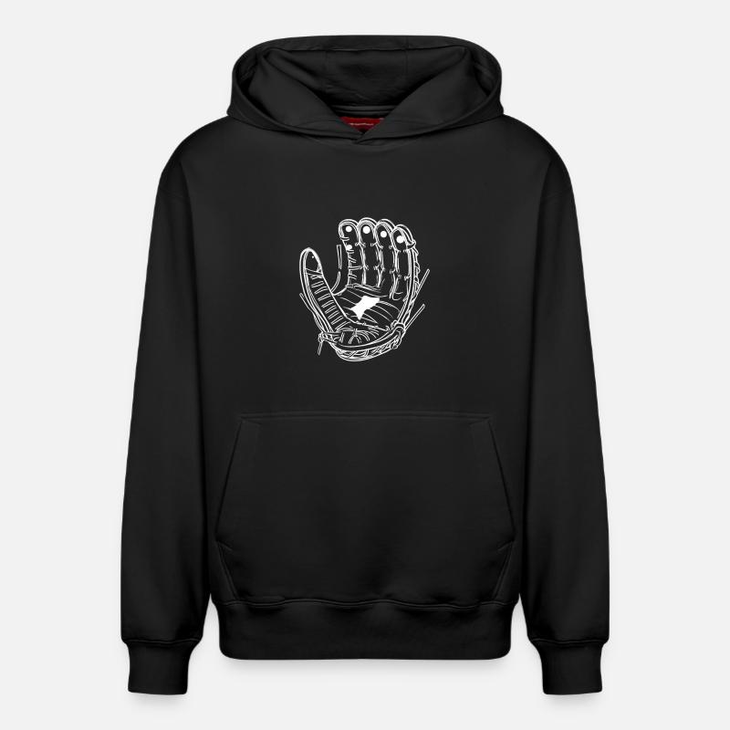 Gant de baseball - Sweat à capuche unisexe décontracté en coton biologique – de SPREAD - noir