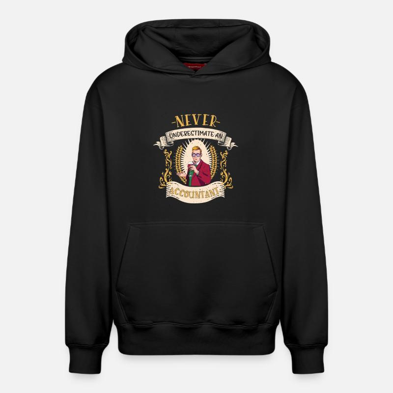 Cadeau drôle de comptabilité comptable - Sweat à capuche unisexe décontracté en coton biologique – de SPREAD - noir