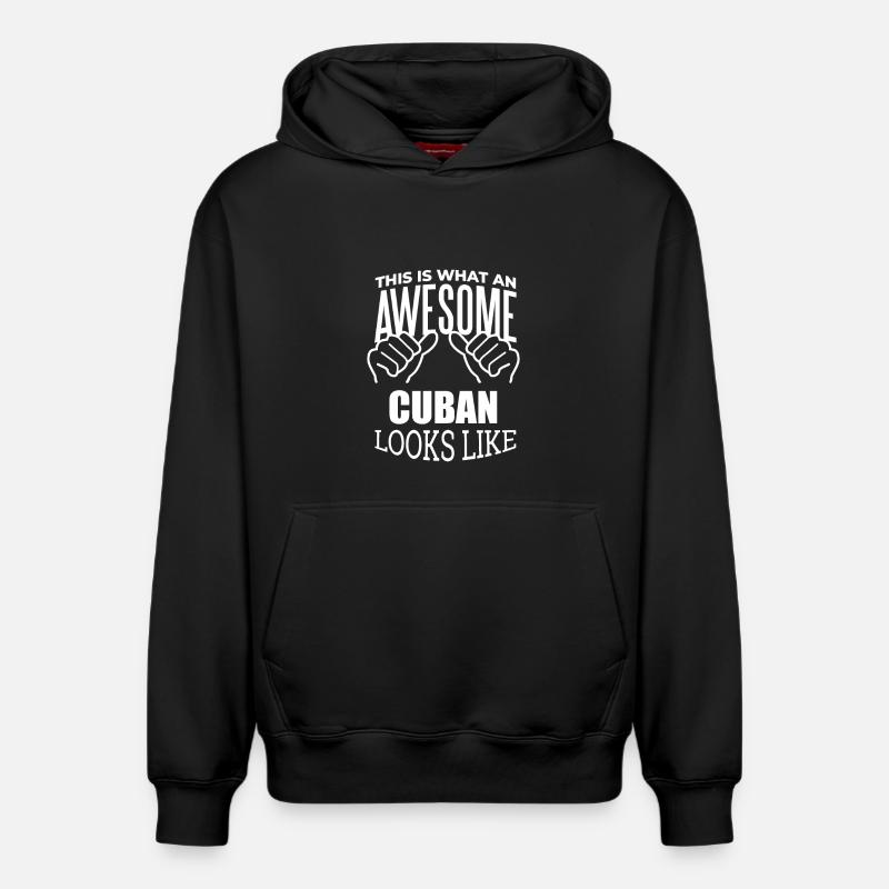 Cuba - Sweat à capuche unisexe décontracté en coton biologique – de SPREAD - noir