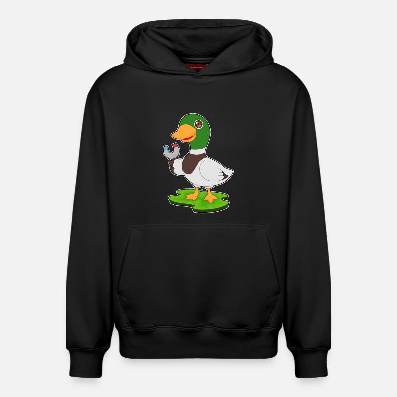 Aimant à canard - Sweat à capuche unisexe décontracté en coton biologique – de SPREAD - noir