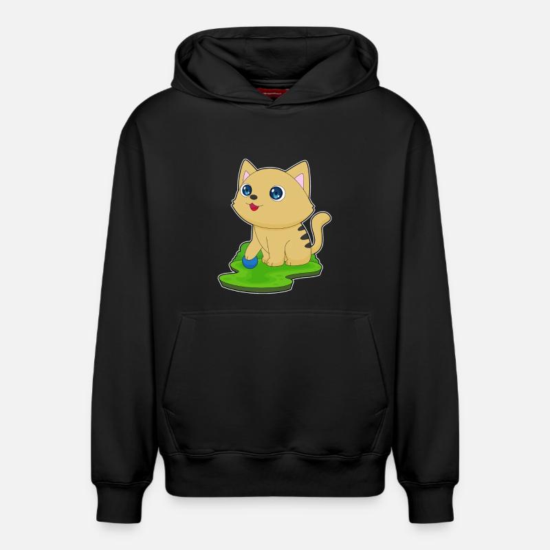 Jeu de chat - Sweat à capuche unisexe décontracté en coton biologique – de SPREAD - noir