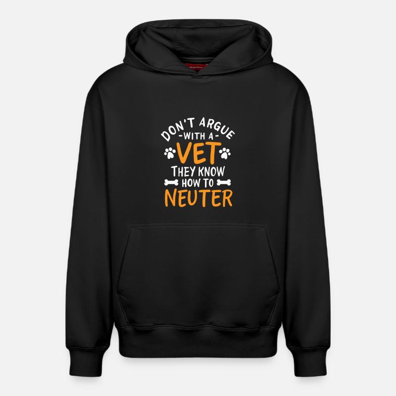 Vétérinaire - Sweat à capuche unisexe décontracté en coton biologique – de SPREAD - noir