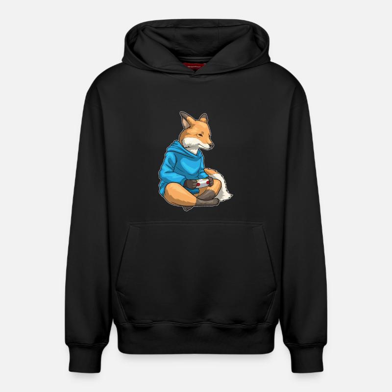 Manette Fox Gamer - Sweat à capuche unisexe décontracté en coton biologique – de SPREAD - noir