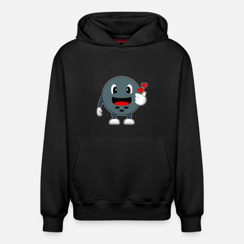 Bowling Boule de bowling - Sweat à capuche unisexe décontracté en coton biologique – de SPREAD - noir