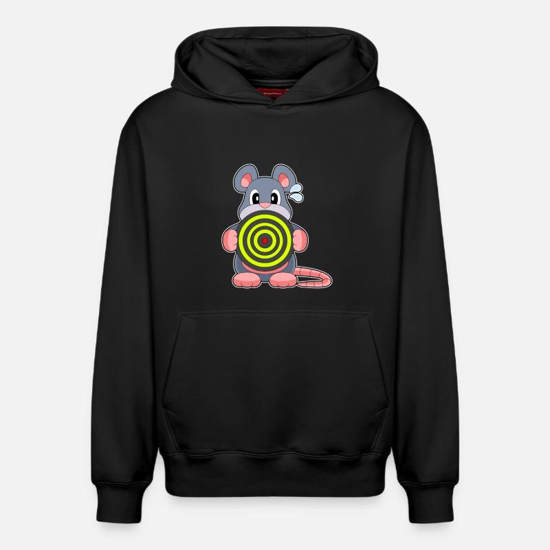 Cible de fléchettes de souris - Sweat à capuche unisexe décontracté en coton biologique – de SPREAD - noir