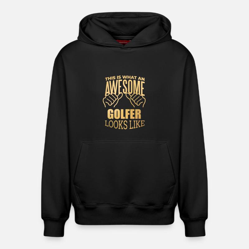 Golf - Sweat à capuche unisexe décontracté en coton biologique – de SPREAD - noir