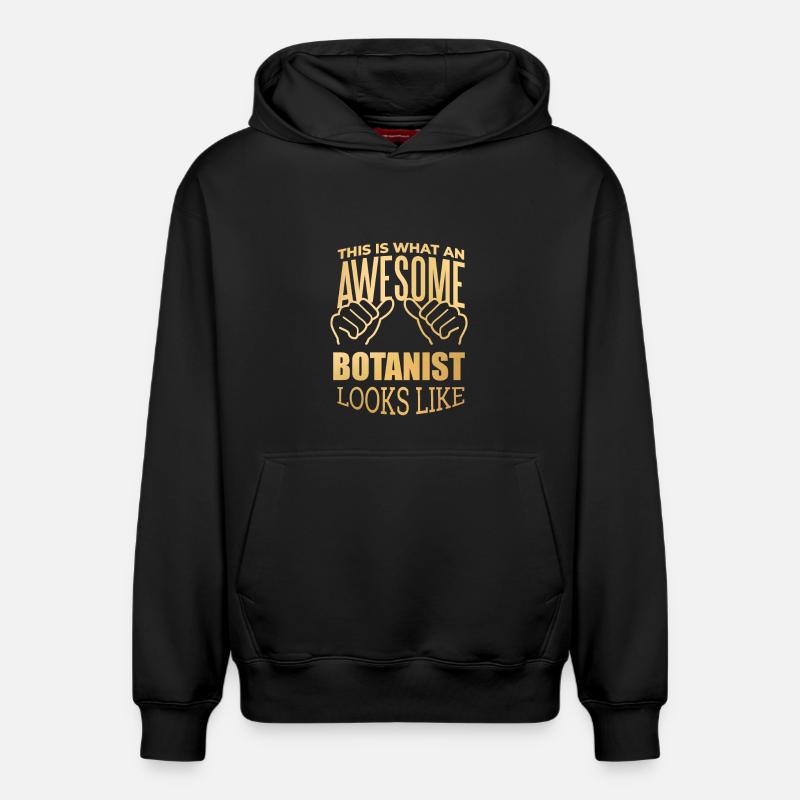 botanique - Sweat à capuche unisexe décontracté en coton biologique – de SPREAD - noir