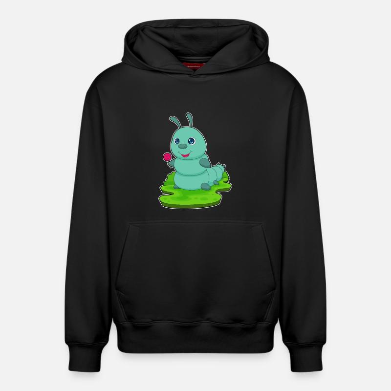Sucette chenille - Sweat à capuche unisexe décontracté en coton biologique – de SPREAD - noir