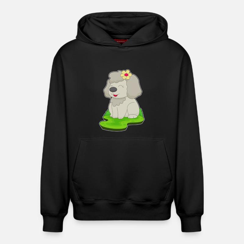 Fleur de chien - Sweat à capuche unisexe décontracté en coton biologique – de SPREAD - noir