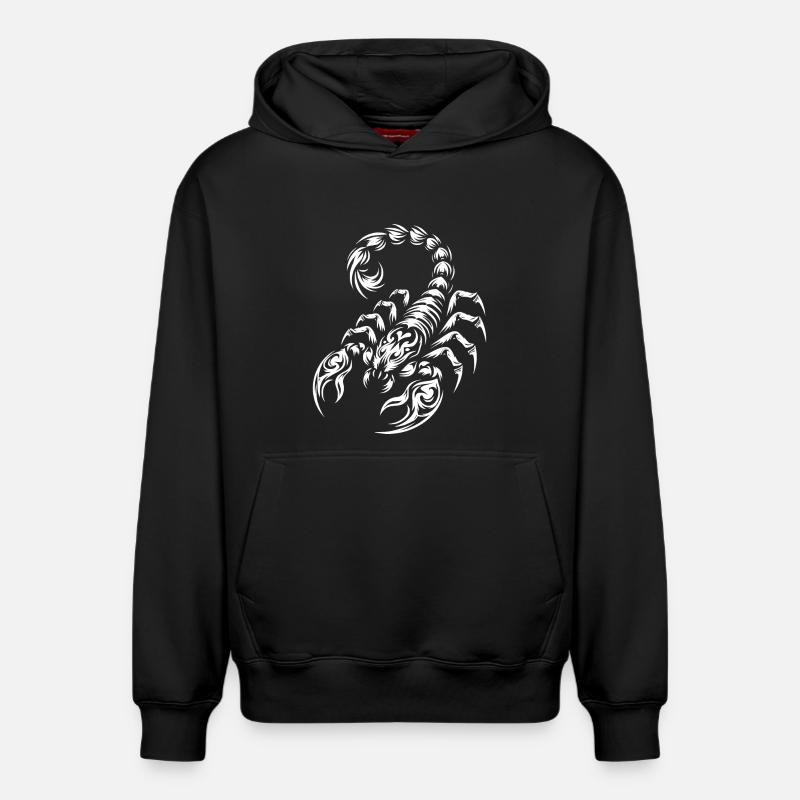 Scorpion tribal - Sweat à capuche unisexe décontracté en coton biologique – de SPREAD - noir
