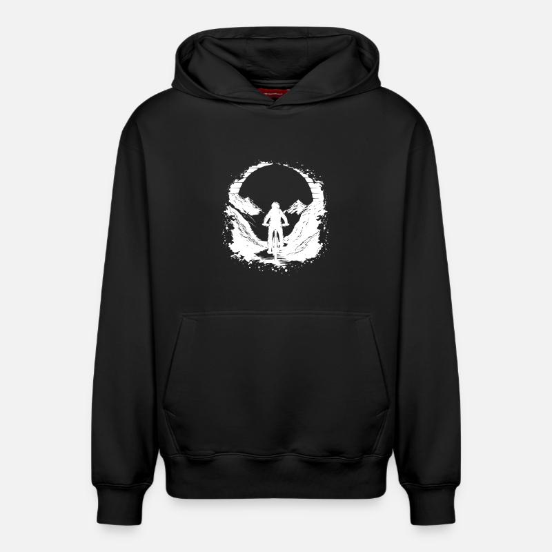 Vtt - Sweat à capuche unisexe décontracté en coton biologique – de SPREAD - noir