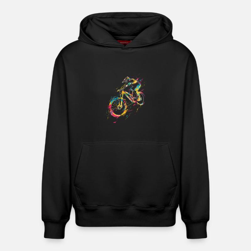 Vtt - Sweat à capuche unisexe décontracté en coton biologique – de SPREAD - noir