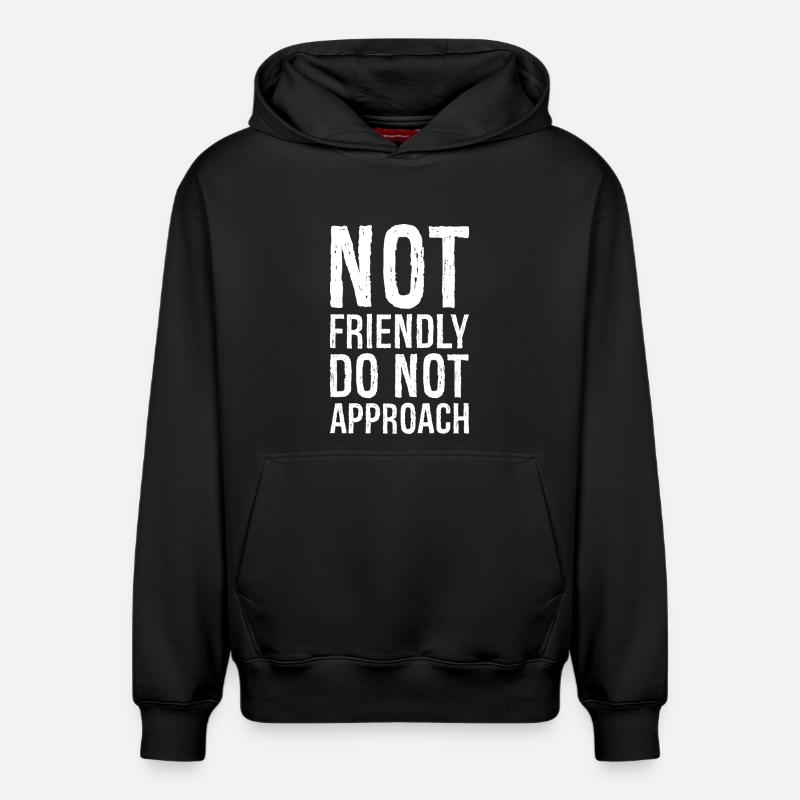 pas amical ne pas approcher - Sweat à capuche unisexe décontracté en coton biologique – de SPREAD - noir