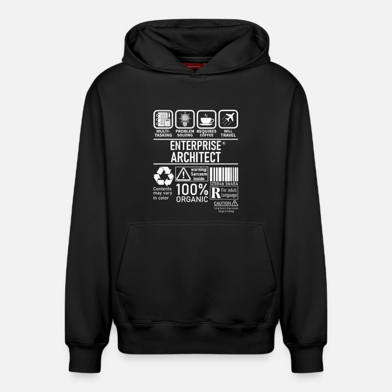 Enterprise Architect multi tasking problem solving - Relaxed Unisex Organic Hoodie – von SPREAD - Schwarz