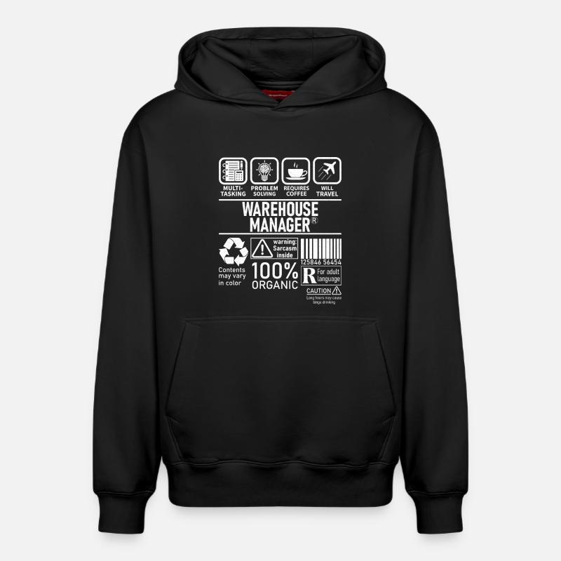 Warehouse Manager multi tasking problem solving - Relaxed Unisex Organic Hoodie – von SPREAD - Schwarz