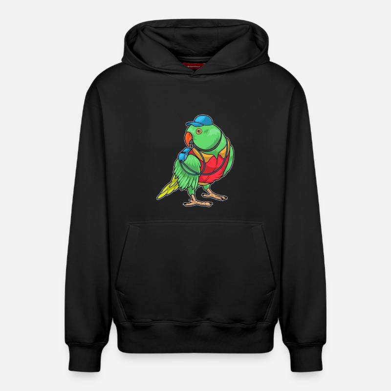 Sifflet d’arbitre Parrot - Sweat à capuche unisexe décontracté en coton biologique – de SPREAD - noir