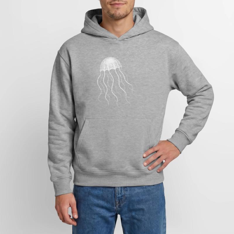 Méduse Sweat à capuche unisexe décontracté en coton biologique – de SPREAD