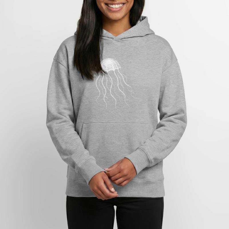 Méduse Sweat à capuche unisexe décontracté en coton biologique – de SPREAD